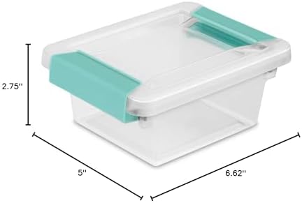 Sterilite 18-Pack Clip Box, Stackable Clear Plastic Bins with Latching Lids, Mini - Writing, Arts or Crafts Supplies Storage Containers for Home, Office, Classroom and Workshop Organization - Image 2