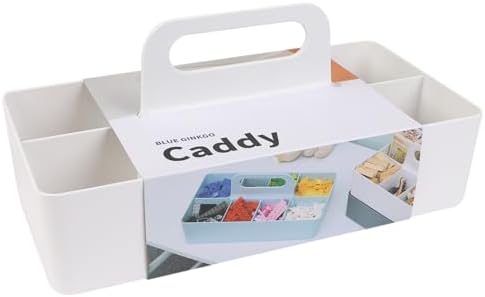BLUE GINKGO Stackable Organizer Caddy, Long, White, Made in Korea by BLUEGINKGO