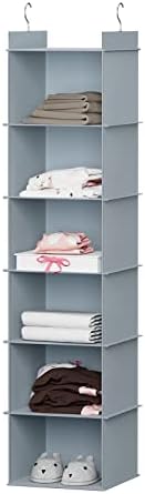 YOUDENOVA Hanging Closet Organizer, Closet Organizers and Storage, Grey | 6-Shelf Hanging Clothes Organizer with Waterproof Oxford Fabric, Ideal for Dorm Room Essentials, Clothes & Shoes by YOUDENOVA