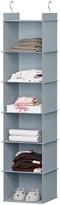 YOUDENOVA Hanging Closet Organizer, Closet Organizers and Storage, Grey | 6-Shelf Hanging Clothes Organizer with Waterproof Oxford Fabric, Ideal for Dorm Room Essentials, Clothes & Shoes by YOUDENOVA