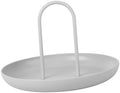 BESPORTBLE 1Pc Round Serving Tray White Desktop Organizer for Keys Snacks Sundries Storage Stylish Catchall Plate for Living Room Entryway Decor by BESPORTBLE