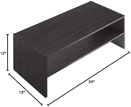 Whitmor Wood Stackable 2-Shelf Shoe Rack, 24 INCH, Espresso - Image 2