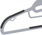 Amazon Basics Space Saving Non-Slip Rubber Coated Plastic Hangers with 360° Swivel Hook, Thin, Gray, Pack of 50 - Image 4