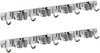 CUXIXA 2 Pack Mop and Broom Holder Wall Mount, Non-slip Broom Hanger Wall Mount, Heavy Duty Mop Broom Organizer for Kitchen Garden Garage Laundry Room Wall Decor Organization and Storage Silver 4R5H by CUXIXA
