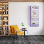 EasyPAG 10 Pocket Mesh Wall File Organizer, Hanging Paper Folder Holder with Classify Label, Vertical Wall Mount Mail Organizer for Office Home Classroom, Purple - Image 6