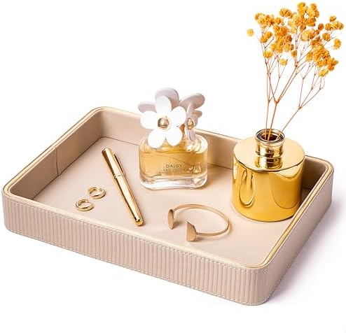 Night Stand Bedside Perfume Organizer Catchall Vanity Tray for Dresser Catch All by ZHEM
