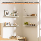 upsimples Floating Shelves for Wall Decor and Storage, White, 6Pcs 23.6'' - Image 6