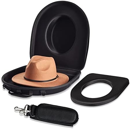 MOSLA Hat Box Travel Fedora Case Universal Size Hat Carrier Storage Case by MOSLA