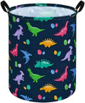 Collapsible Kids Laundry Basket Clothes Hamper, Foldable Storage Organizer Bin, Toy Clothes Storage with Handles for Boys Girls Bedroom, Room Decor Dinosaur by Unknown