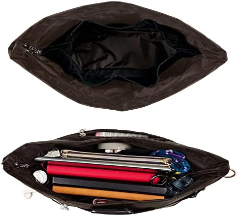 Handbag Tote Purse Organizer Insert, Large, Coffee - Image 4