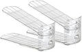 2 Pack Shoe Slots Organizer Adjustable Level Shoe Stacker Holder Storage Space Saving Sneakers Display Tray Rack for Closet (Transparent, 2Pack) by UniHIMO