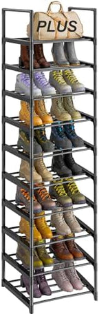 OYREL Shoe Rack, Upgrade Plus Narrow 10 Tier Shoes Organizer for Closets by OYREL