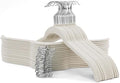 Sishynio Velvet Hangers 30 Pack, Slim Flocked Clothes Hangers Beige by Sishynio