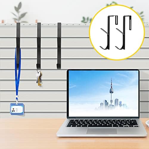 2Pcs Adjustable Metal Double Coat Hooks, Fits 1.35-3.5 Inch Cubicle Panels - Image 5