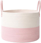 JMvicyroam 65L Extra Large Machine Washable Cotton Rope Blanket Basket by JMvicyroam