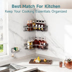 Veken Corner Shower Caddy 3-Pack, Advanced Rustproof Design&Stable Storage - Image 6
