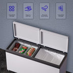 SANNO Chest Freezer Baskets, Deep Freezer Organizer Bins Sturdy Metal Wire Freezer Organizer for Home Kitchen, 17.5in - Image 7