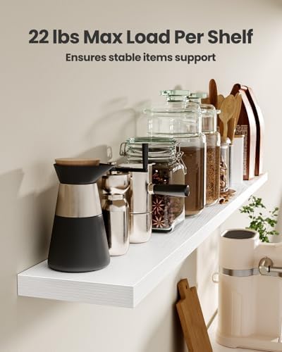 Amada 23.6" Floating Shelves for Wall Decor & Storage, Set of 3, White - Image 5