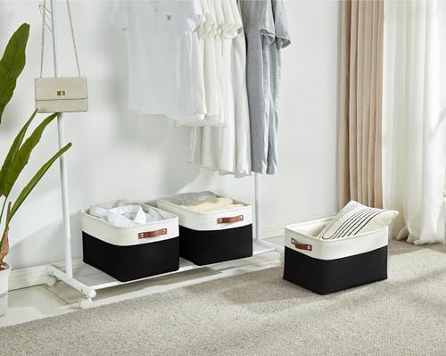 DECOMOMO Storage Bins, Large Fabric Storage Baskets for Shelves 4 Pack - Image 6