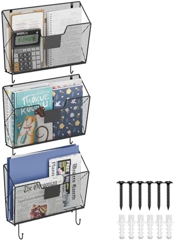 OYEAL Hanging Wall File Organizer, Mesh File Folder Holder for Home Offic by OYEAL
