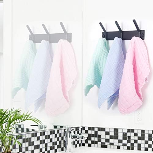 WEBI Coat Rack Wall Mounted,3 Coat Hooks for Hanging Coats,Heavy Duty Metal Hook Rack Hook Rail Coat Hanger Wall Coat Rack with Hooks for Clothes Entryway Jacket,Black,2 Packs - Image 3