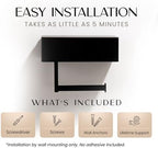Day Moon™ Matte Black Toilet Paper Holder with Shelf & Wipe Storage, Bathroom Roll Holder with Built-in Wipe & Tampon Holder, Wall Mounted Flushable Wipe Dispenser - Image 5
