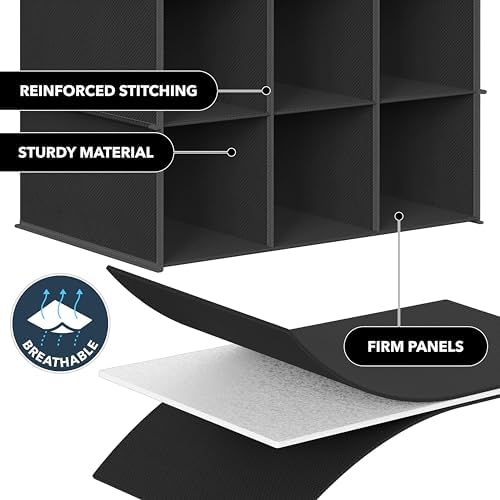 Simple Houseware 24 Section Shelves Hanging Shoes Organizer, Black - Image 5