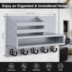 Key and Mail Holder Wall Mount, Key Holder with Long Storage Box - Image 2