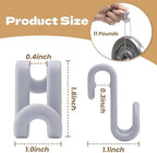 Mlici 60 Pcs Space Saving Hanger Connector Hooks for Closet Organizer, Gray - Image 6