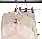 Clothes Hanger Connector Hooks, Outfit Hangers, Hanger Extender Clips, Cascading Hanger Hooks, Velvet Huggable Hangers Accessory, Heavy Duty Space Saving for Closet 60 Pack (Ivory) - Image 7