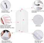 Garment Bags Covers 24''X60'' Dress Bags for Hanging Clothes (Pack of 6) with Study Full Zipper Coat Covers for Closet Clothes Storage Travel - Image 3