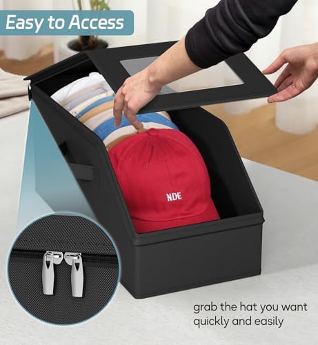 AOODA Stackable Hat Storage Box for Baseball Caps, Holds 12 Caps - Image 4