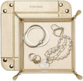 UnionBasic Small Valet Tray, Jewelry Tray for Rings Watches Earrings, Entryway Catchall Caddy for Coins Keys Change, Nightstand Bedside Valet Holder, Trays for Electronic Gadgets, Pale Gold by UnionBasic