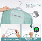 30-Pack Plastic Clothes Hangers, Space Saver, Non Slip, 360° Swivel Hook, 0.2 Inches Slim, Sturdy Heavy Duty Hangers for Coat, Durable Hangers for Suits, Light and Dark Gray - Image 4