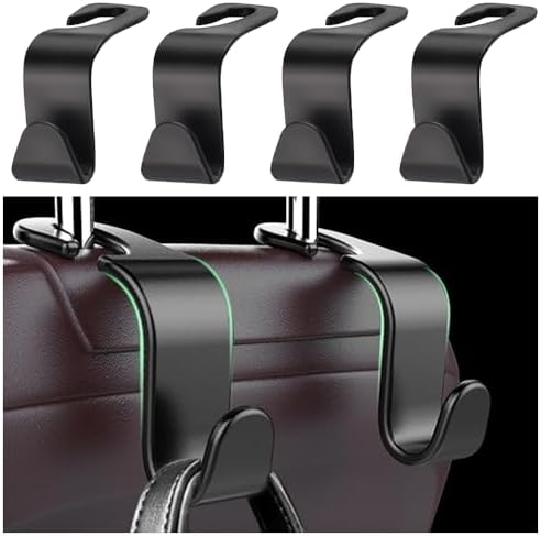 Utility Car Headrest Hidden Hook 33lbMax Car Hooks for Purses & Bags,Hat Holder for Truck Seat Hanger Storage Organizer for Coats,Umbrellas,Grocery Bags,Handbags Universal Car Accessories (Black) by NHHC