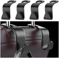 Utility Car Headrest Hidden Hook 33lbMax Car Hooks for Purses & Bags,Hat Holder for Truck Seat Hanger Storage Organizer for Coats,Umbrellas,Grocery Bags,Handbags Universal Car Accessories (Black) by NHHC