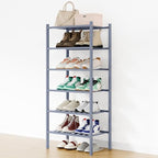 Smiry Bamboo Shoe Rack, 8 Vertical Slats, 6 Tier - 17.3" Wide, Grey by Smiry