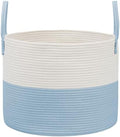 JMvicyroam 65L Extra Large Machine Washable Cotton Rope Blanket Basket by JMvicyroam