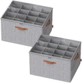 SONGMICS Shoe Organizer for Closet, 2 Pack Fabric Bins, Fits up to 32 Pairs by SONGMICSbySONGMICSHOME