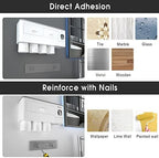 iHave Toothbrush Holders Wall Mounted with Toothpaste Dispenser & 4 Cups - Image 6