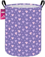 Purple heart Fabric Storage Bin Nursery Organizer Basket by INGHUA