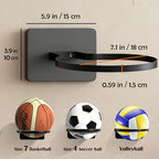 Basketball Holder Wall Mount — Ball Holder Wall Mount,Ball Storage Display Rack for Autograph Basketballs, Soccer/Volleyball Holder，Sports Accessories Organizer - Image 5