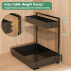 REALINN Under Sink Organizer, L-Shaped Pull Out Cabinet Rack for Kitchen - Image 4