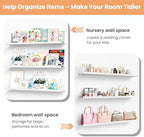 upsimples Floating Shelves for Wall Decor and Storage, White, 6Pcs 47.3'' - Image 6