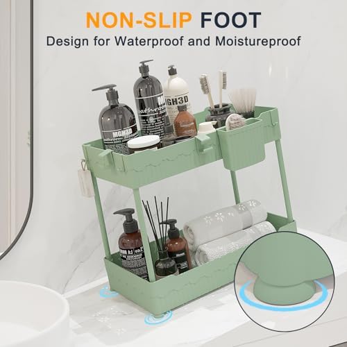 Sevenblue 2-Pack Under Sink Organizer with Hooks & Hanging Cup for Kitchen - Image 6