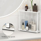 FLE Corner Bathroom Counter Organizer, Bathroom Organizer Countertop White - Image 5