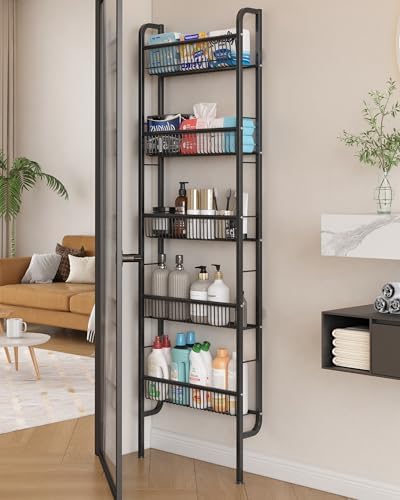 UMDONX Narrow 5-Tier Behind-the-Door Bathroom Storage Rack - Image 6