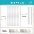 NeatiEase Slatwall Panel Wall Storage Systems, 4 x 8ft Slat Wall Paneling Garage Wall Organizer, Heavy Duty Wall Mounted PVC Wall Rack (White) - Image 3