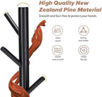 8-Hook Freestanding Coat Rack 3 Adjustable Heights Sturdy Black - Image 3