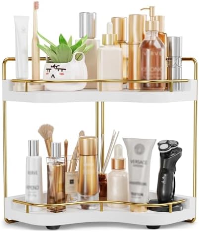 2-Tier Corner Bathroom Counter Organizer, Larger Size by Unknown